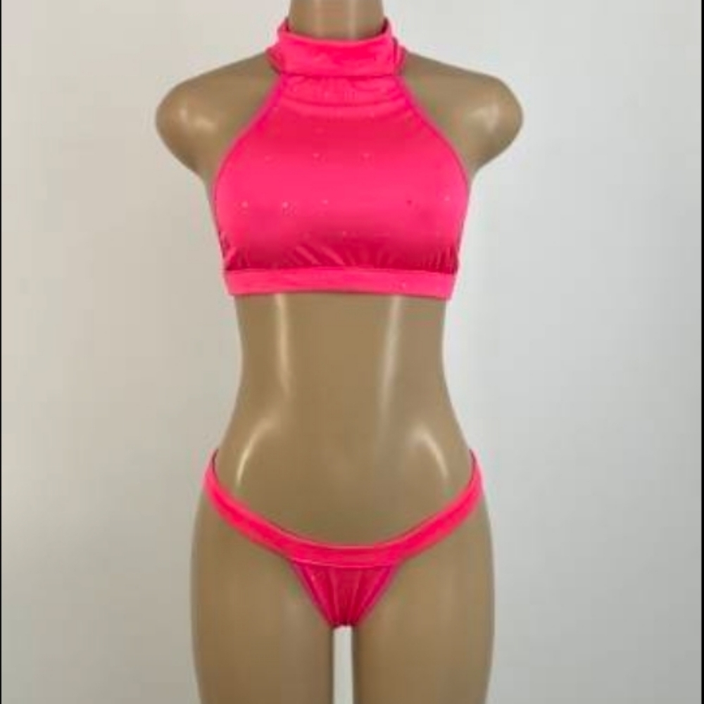 Dance wear with rhinestones